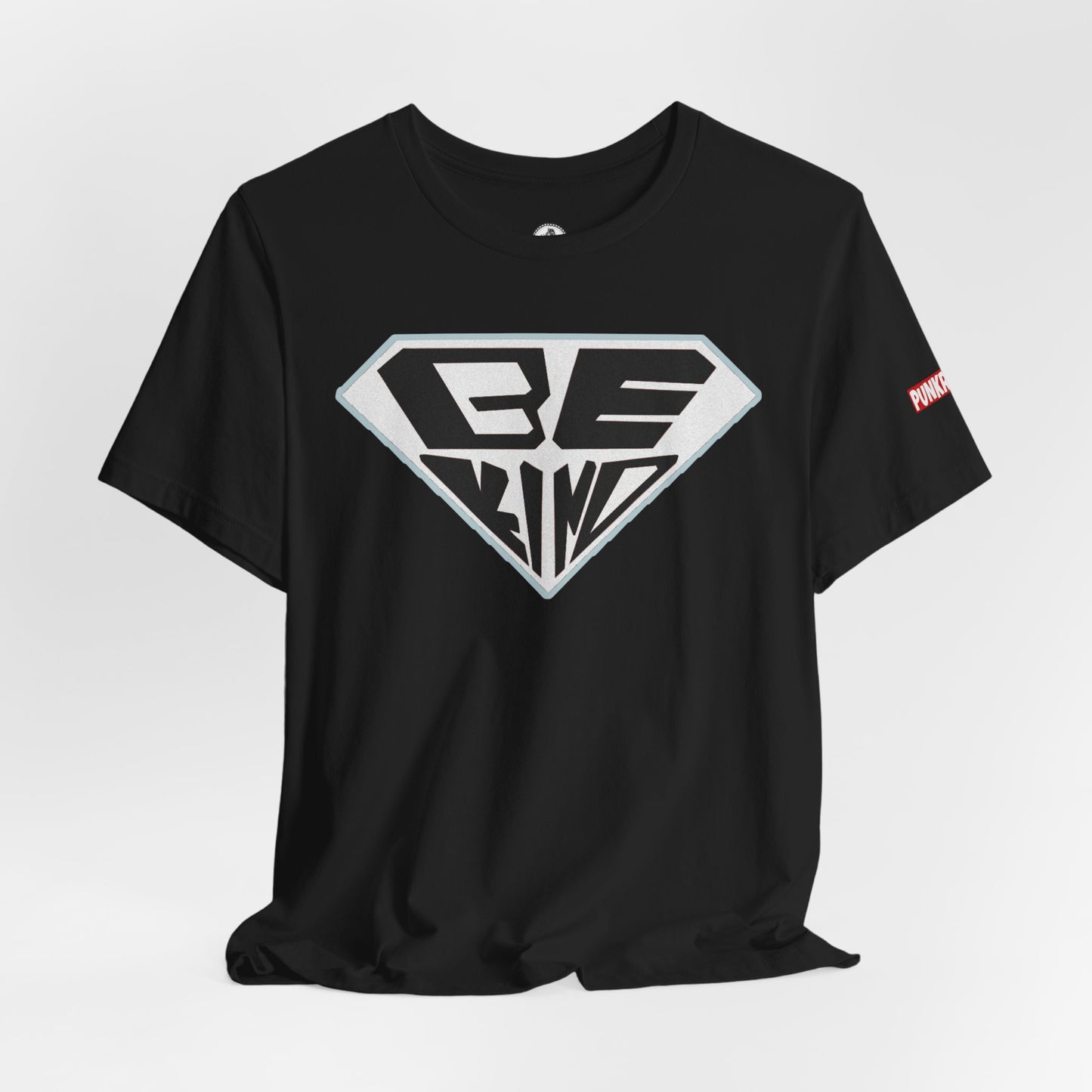 Be Kind T-Shirt — Superhero Emblem Positive Message Tee