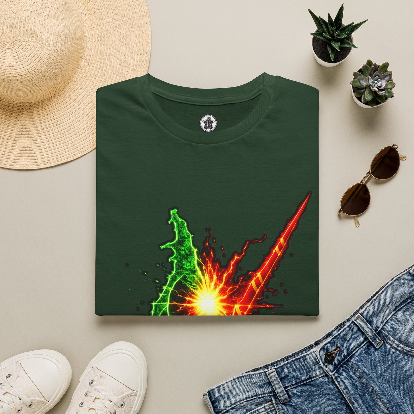 Wizard Battle Burst T-Shirt — Colorful Explosion Graphic Tee