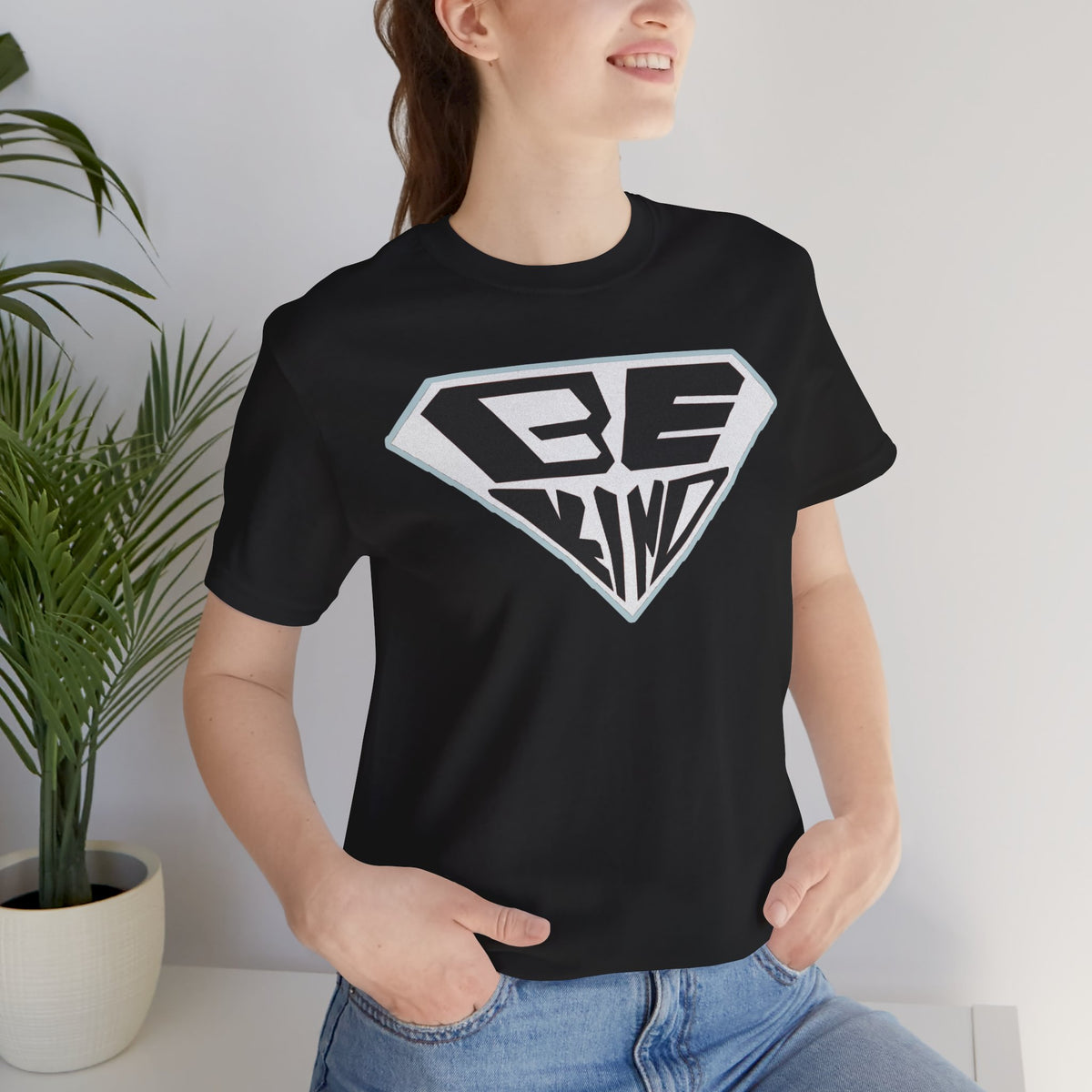 Be Kind T-Shirt — Superhero Emblem Positive Message Tee