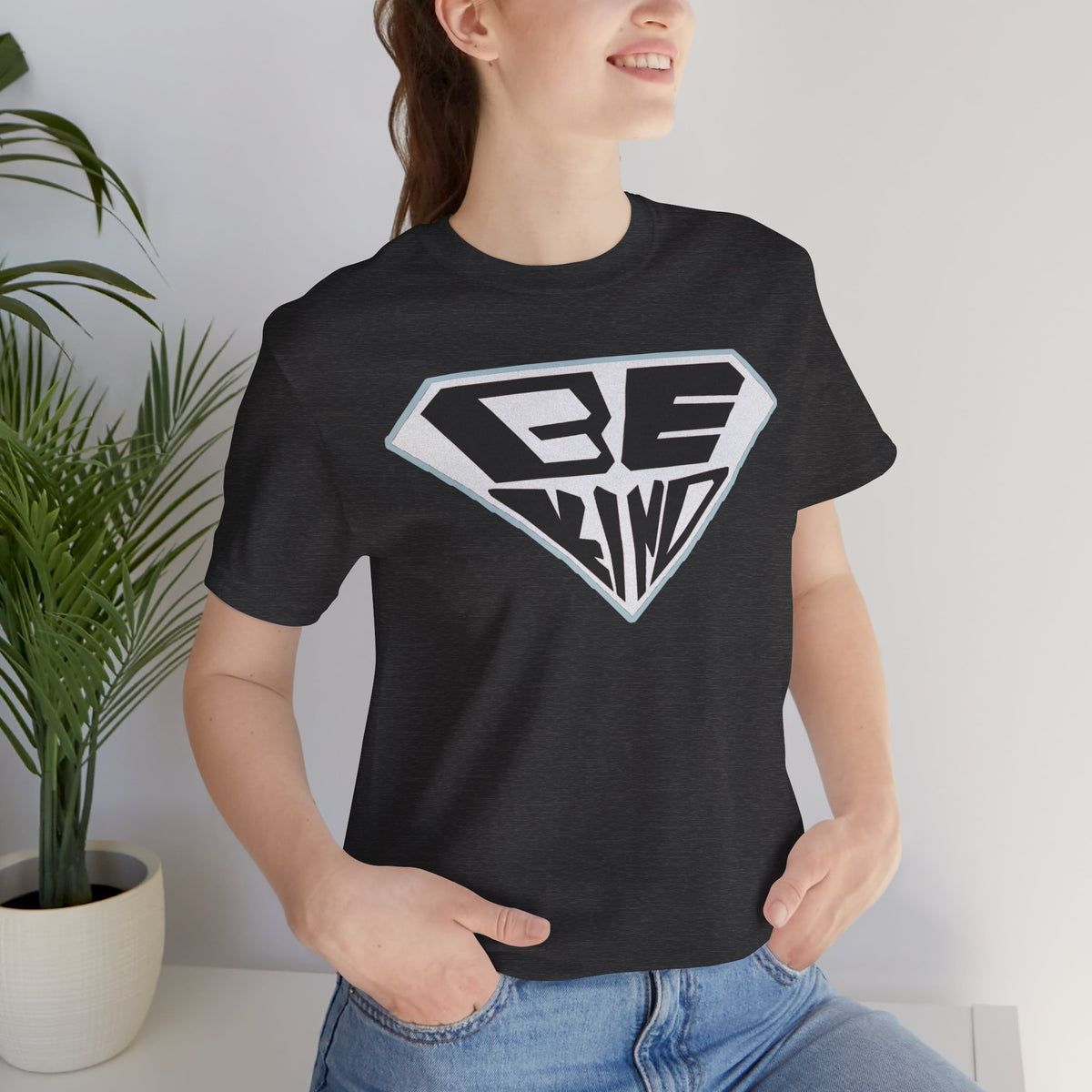 Be Kind T-Shirt — Superhero Emblem Positive Message Tee