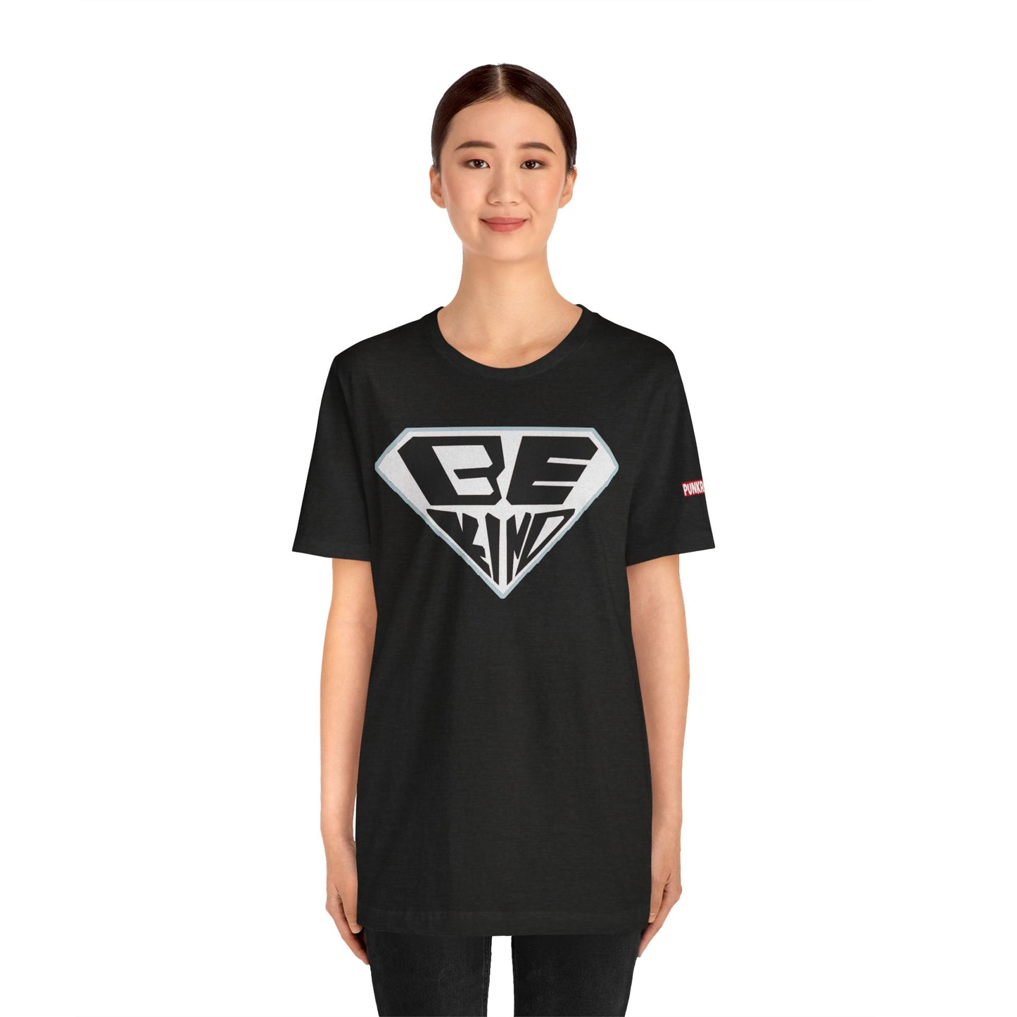 Be Kind T-Shirt — Superhero Emblem Positive Message Tee