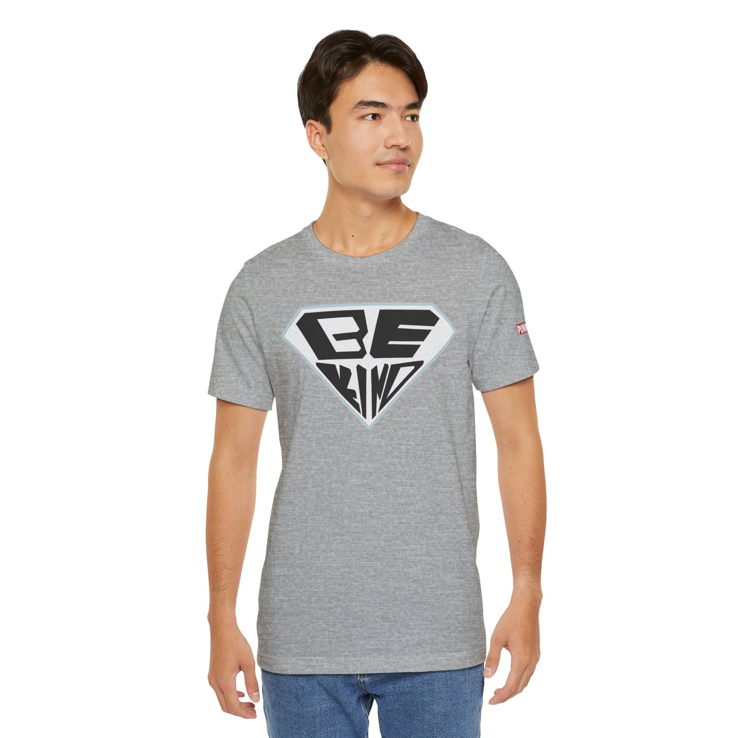 Be Kind T-Shirt — Superhero Emblem Positive Message Tee