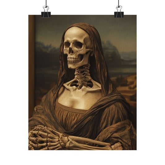 Gothic Matte Vertical Poster - Skeleton Art for Home Decor