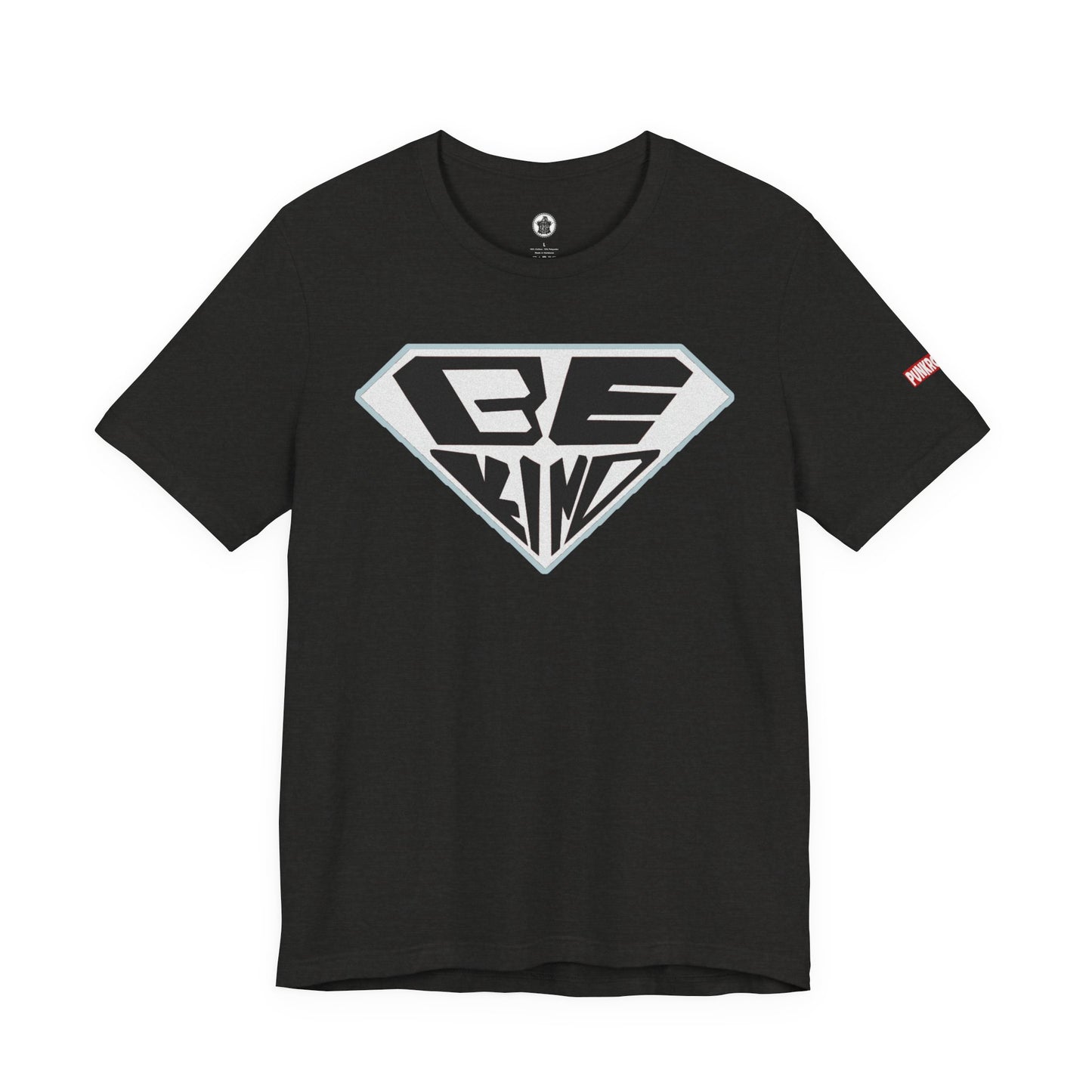 Be Kind T-Shirt — Superhero Emblem Positive Message Tee
