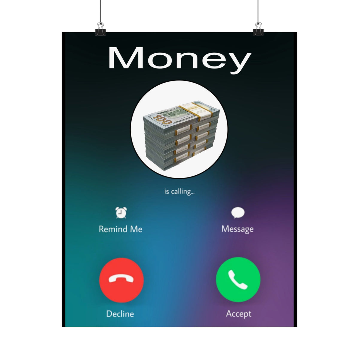 Money Calling #2 Matte Vertical Poster