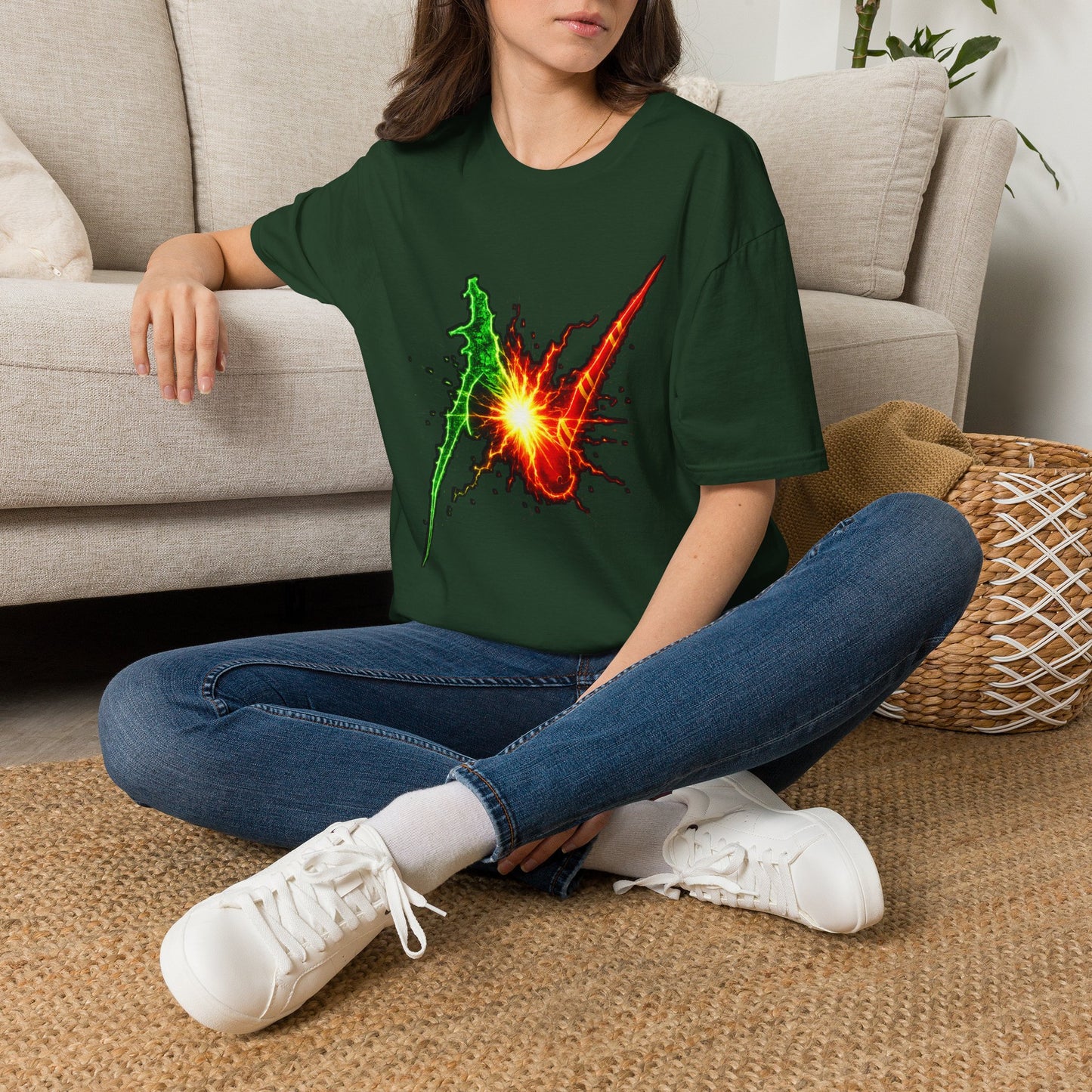 Wizard Battle Burst T-Shirt — Colorful Explosion Graphic Tee