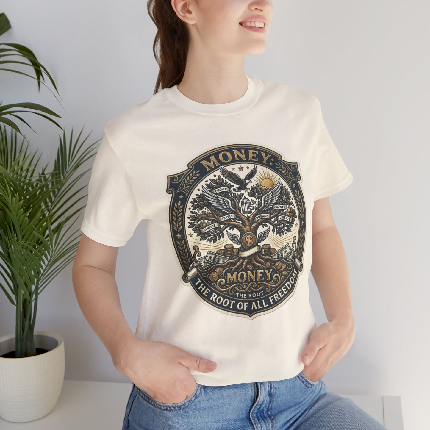 Root of all Freedom Unisex Jersey tee
