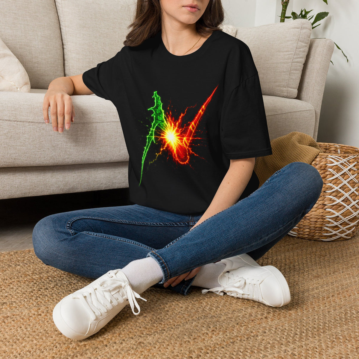 Wizard Battle Burst T-Shirt — Colorful Explosion Graphic Tee