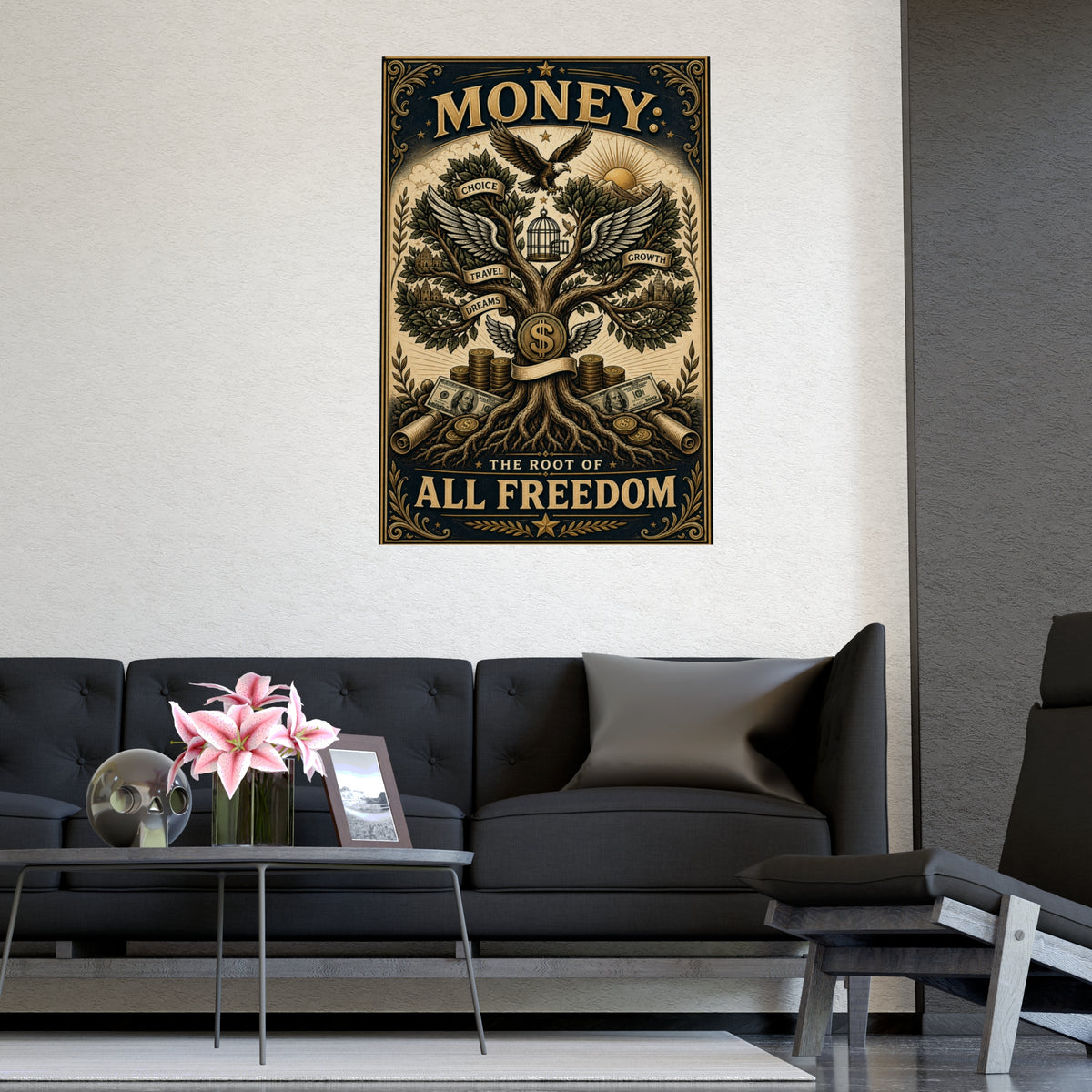 Money: The Root of All Freedom — Matte Poster